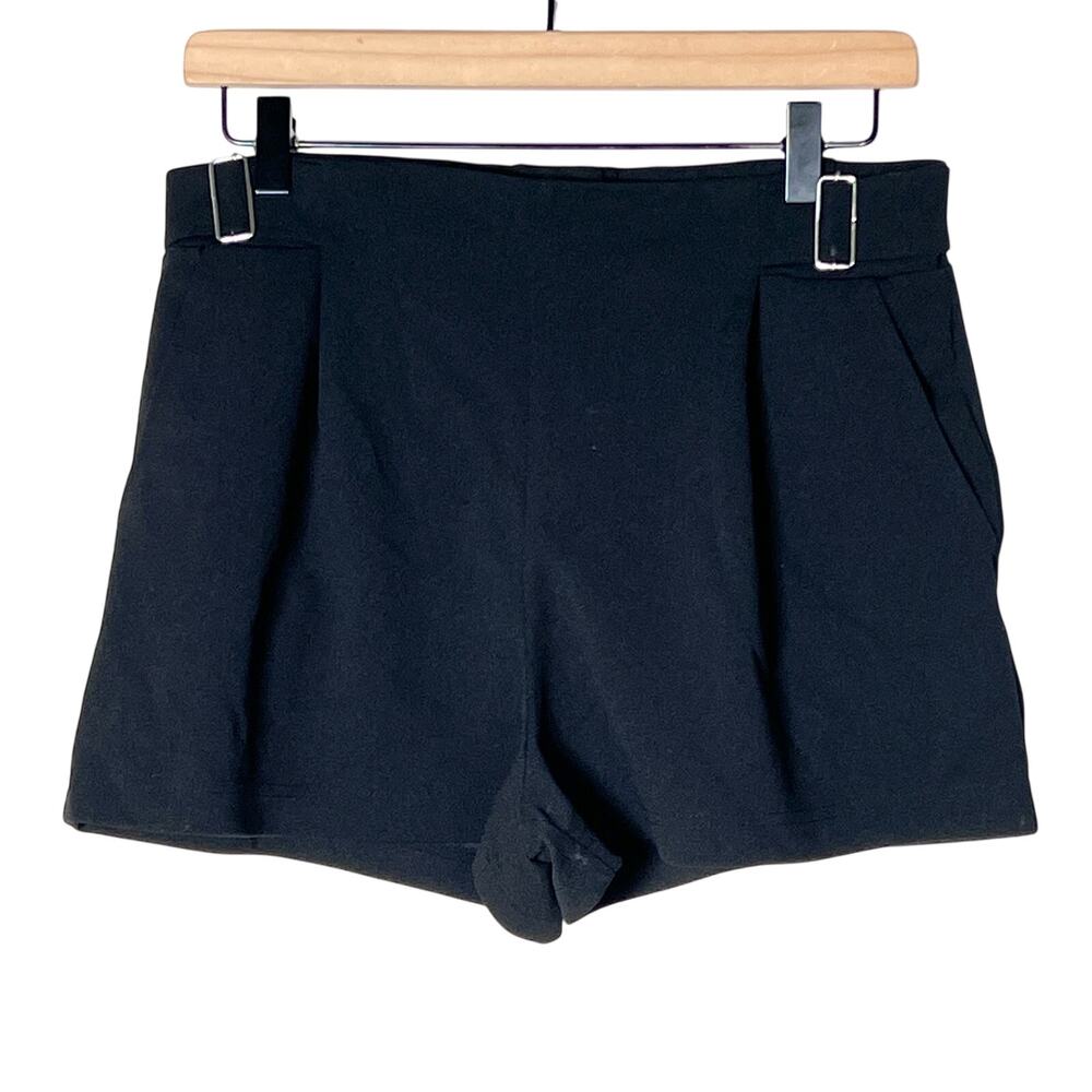 Ci Sono black elastic waist dress shorts size large L B71